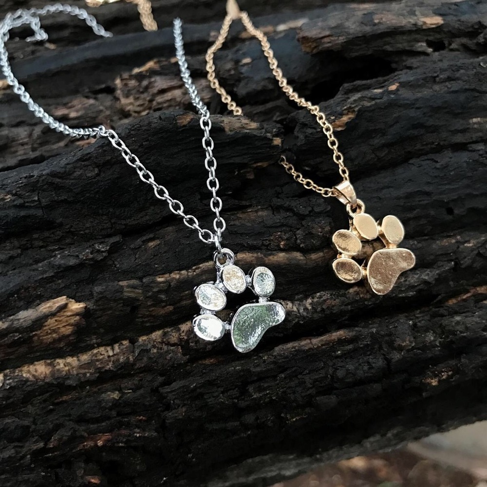 Dog Paw Charm Necklace